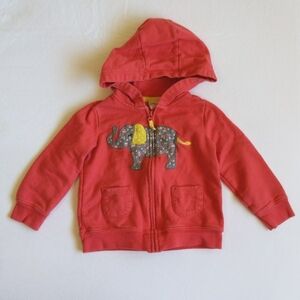 carter's floral elephant zip-up hoodie sweatshirt 18 months baby girl